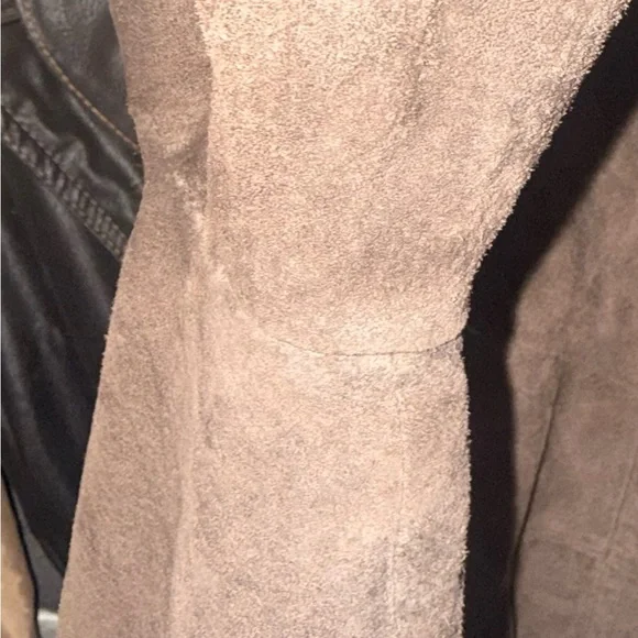 Penny Lane Massini Brown Embroidered suede, leather vintage Jacket with Faux Fur - Picture 12 of 16